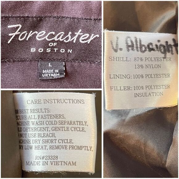 Forecaster of Boston Size Large Windbreaker Coat Jacket Removable Hood Teal - Picture 6 of 8